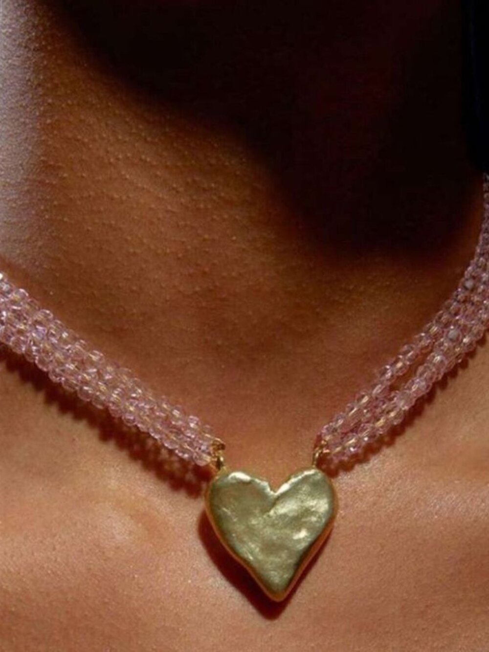 BohemianheartbeadednecklaceN248